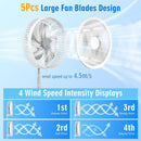 Wireless Folding Desk Fan Telescopic Outdoor Travel Camping Floor Low Noise Fan With 7200 mAh USB Rechargeable Fan  Standing Fan