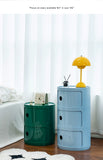 Nordic Ins Net Red Bedside Table Modern Minimalist White Round Creative Small Cabinet Mini Simple Plastic Side Cabinet 협탁