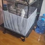 Mesh Bird Cage Cover Shell Skirt Net Easy Cleaning Catcher Guard Bird Cage Stretchy Mesh Parrot Bird Cage Net Jaula Para Pajaros