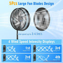 Wireless Folding Desk Fan Telescopic Outdoor Travel Camping Floor Low Noise Fan With 7200 mAh USB Rechargeable Fan  Standing Fan