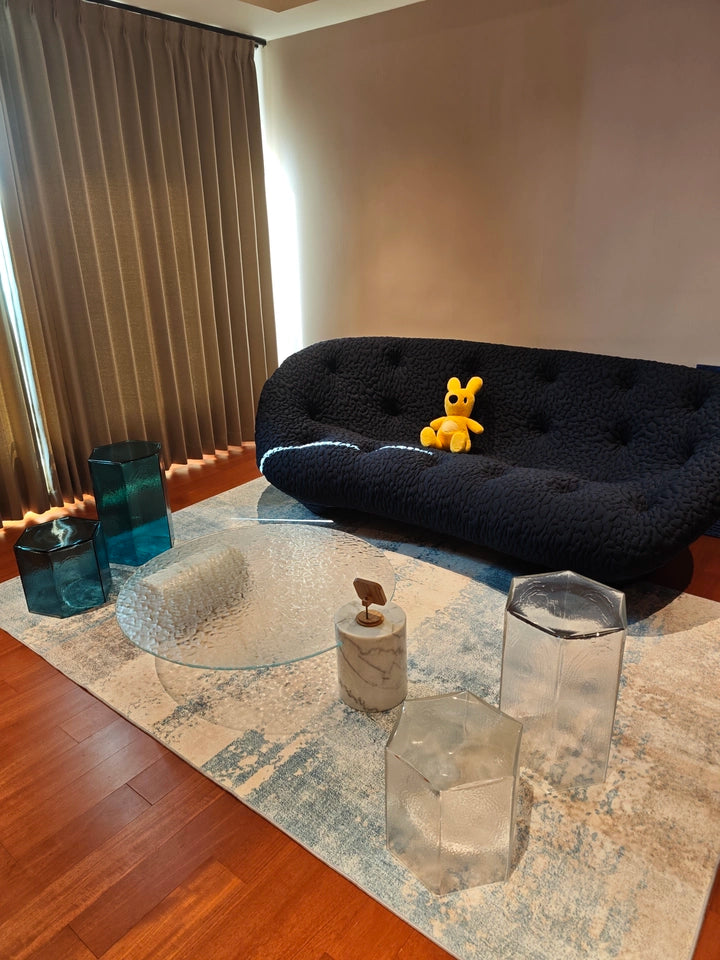 Artistic Glass Coffee Tables, Creative Design End Tables for Living Room , Stylish Accent Tea Table with Various Sizes & Colors