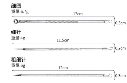 1PC Acne Clip Set Cell Clip Acne Needle Squeezing Blackhead Pressing Rod Cleaning Facial Stainless Steel Beauty Tool