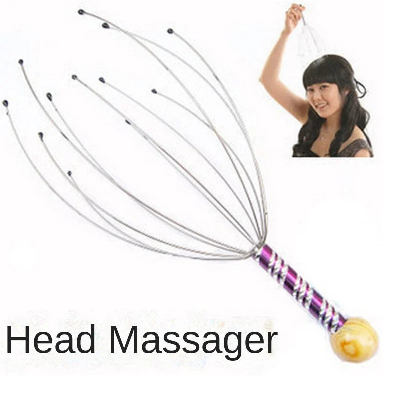 Extractor de pulpo para cuero cabelludo, masajeador de cabeza, rascador de pulpo, extractor de alma para cabello sano 