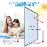 Película de espejo unidireccional para ventanas, vinilo autoadhesivo reflectante solar, pegatina plateada para vidrio, tinte de privacidad para ventanas del hogar, 2 m, 3 m, 5 m 