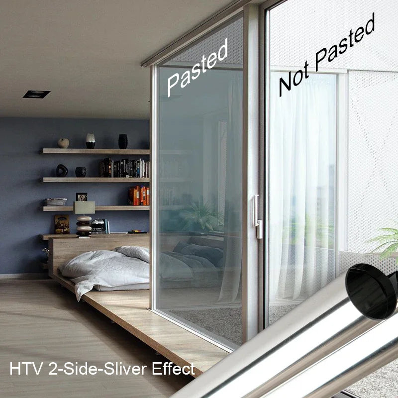 Película de espejo unidireccional para ventanas, vinilo autoadhesivo reflectante solar, pegatina plateada para vidrio, tinte de privacidad para ventanas del hogar, 2 m, 3 m, 5 m 