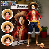 Figura de anime de One Piece de 28 cm, figura de acción de Luffy con cara sonriente de One Piece, modelo de juguete, kits 