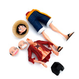 Figura de anime de One Piece de 28 cm, figura de acción de Luffy con cara sonriente de One Piece, modelo de juguete, kits 