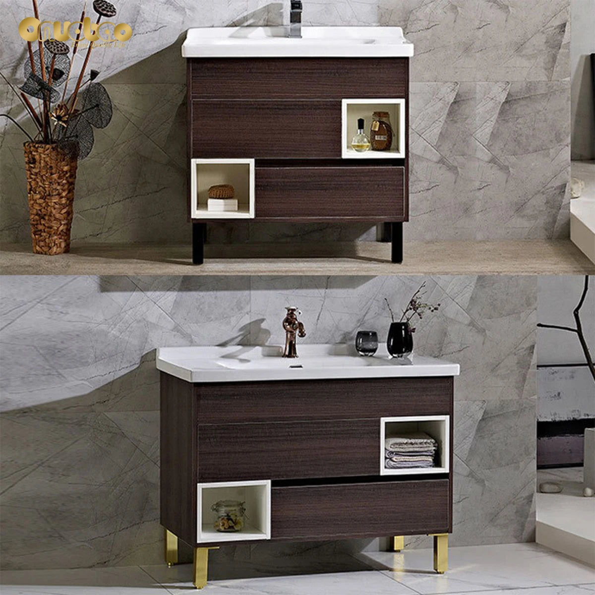 Onuobao-Aluminum Square Furniture Feet, Cabinet Feet, Can Be Adjusted, Bathroom Cabinet, Sofa, Coffee Table Feet, 4PCs 