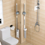 Organizador De Mop De Parede, Rack De Armazenamento Em Casa, Sucção Do Banheiro, Tubo De Suspensão, Ganchos Traceless, Cabide De Vassoura Impermeável, 2 Pcs, 4Pcs