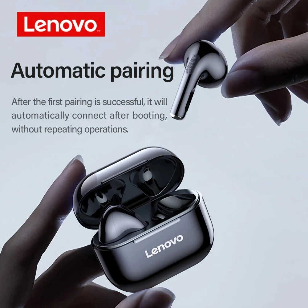 Original Lenovo LP40 Bluetooth Earphone 5.0 HiFi Immersive Sound TWS with Mic Touch Control for Long Standby Time Motion 