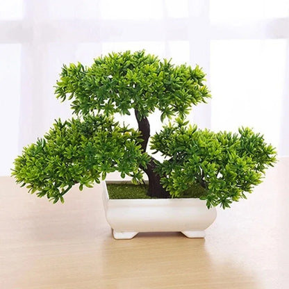 Artificial Bonsai Tree Ornaments, Fake Flowers, Tabletop Potted Plants, Simulated Plants 