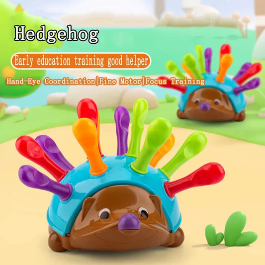 Juguetes Montessori de erizo para bebés, entrenamiento de concentración, educación infantil temprana, juguetes de motricidad fina y sensorial, ortografía, pequeños 