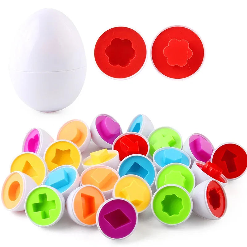 Eggs Screws 3D Puzzle Montessori Learning Education Math Toys Kids Shape Smart Game for Children Easter Educational Gifts 