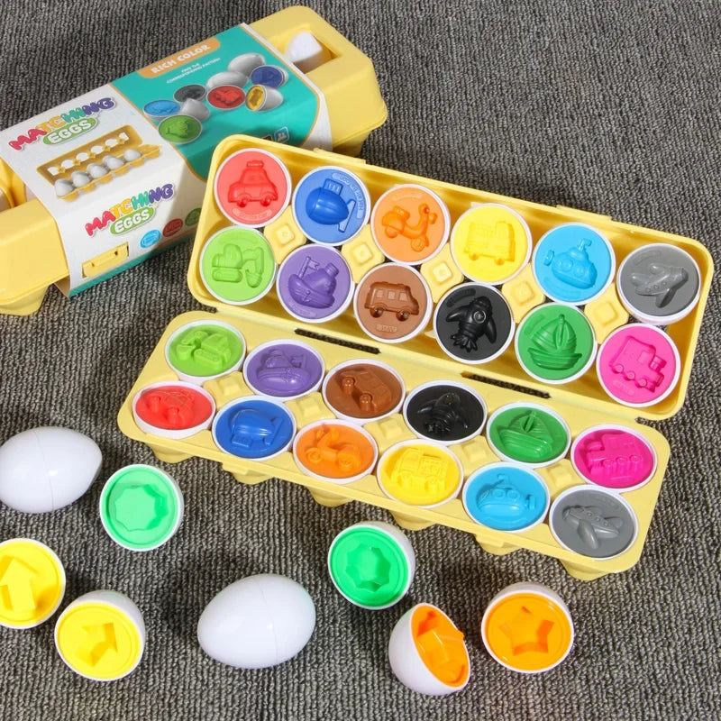 Eggs Screws 3D Puzzle Montessori Learning Education Math Toys Kids Shape Smart Game for Children Easter Educational Gifts 