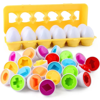 Eggs Screws 3D Puzzle Montessori Learning Education Math Toys Kids Shape Smart Game for Children Easter Educational Gifts 