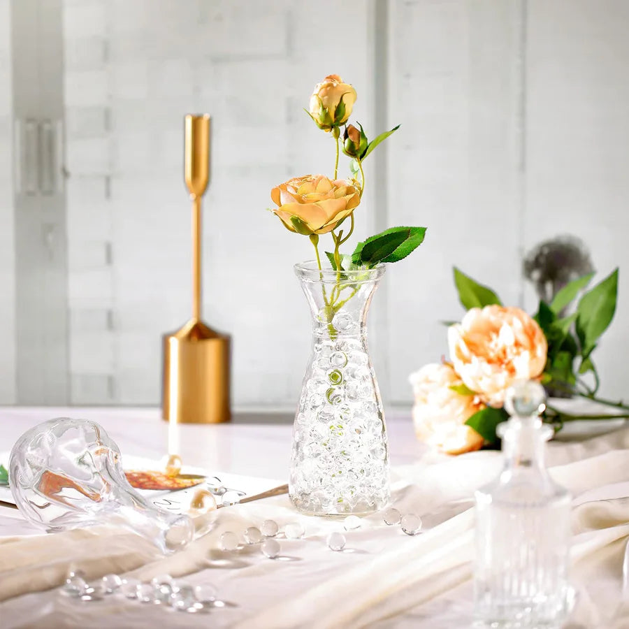 Pérolas de hidrogel para decoração de casa e jardim, contas de água gel transparente solo de cristal bolas para decoração de vaso de casamento 12.000 pcs