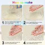 Pérolas de hidrogel para decoração de casa e jardim, contas de água gel transparente solo de cristal bolas para decoração de vaso de casamento 12.000 pcs