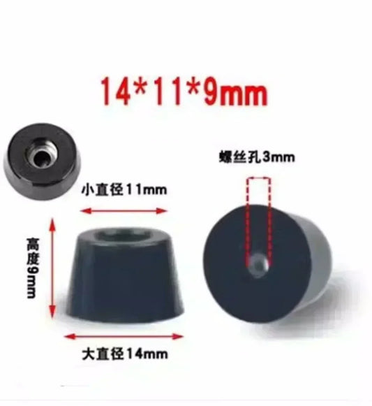 Black Rubber Feet Chair Floor Protector, Non-Slip Furniture Feet, Table Leg Cover, Speaker Cabinet, Bottom Pads, Funiture Parts 