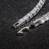 PABEYN-S925 Sterling Silver Square Tennis Bracelet for Women, Artificial Diamond Stone, Luxury Fine Jewelry Gift, Fashion Wedding, 4mm 