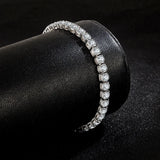 PABEYN-S925 Sterling Silver Square Tennis Bracelet for Women, Artificial Diamond Stone, Luxury Fine Jewelry Gift, Fashion Wedding, 4mm 