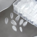 PINPAI-Matte Nails, Almond Coffin Nail Tips, Full Cover, Matte Artificial Nail, Soft Gel Tips, T Shape, 420Pcs 