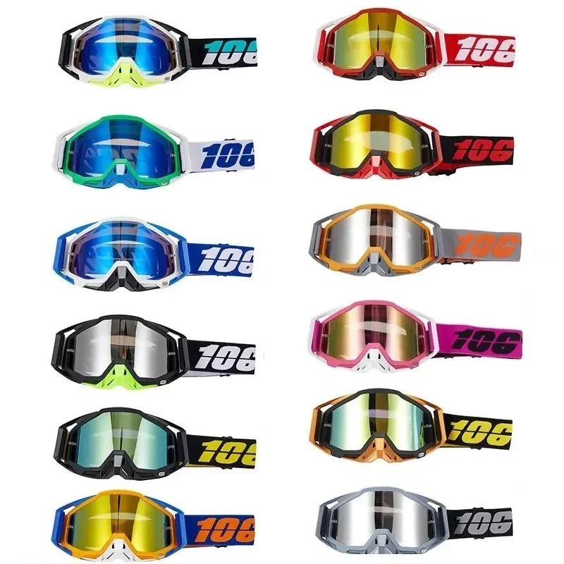 PITSCOTTFOX100 Windproof Motorcycle Goggles for Men and Women, Dustproof, Motocross, Racing, Cycling, Skiing, Best Selling 