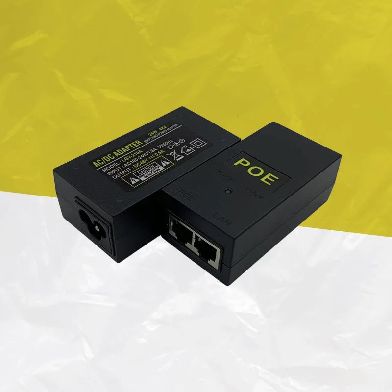 POE Gigabit Power Ethernet Power Adapter, AP Bridge Monitoring, Desk Surface Power, 48V, 0.5A, 24V, 1A 