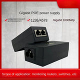 POE Gigabit Power Ethernet Power Adapter, AP Bridge Monitoring, Desk Surface Power, 48V, 0.5A, 24V, 1A 