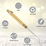 Portable Titanium Toothpicks Brass Pocket Keychain Metal Toothpick Holder for Outdoor Picnic Camping Accessories 