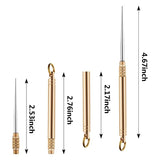 Portable Titanium Toothpicks Brass Pocket Keychain Metal Toothpick Holder for Outdoor Picnic Camping Accessories 