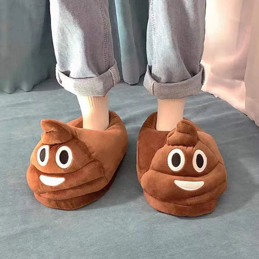 For Men and Women Prankish Cartoon Slipper Indoor Thickening Warm Plush Slippers Winter Shoes 