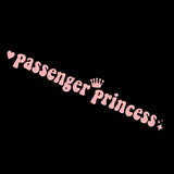 Passageiro Princesa Adesivos de carro, Engraçados adesivos criativos para espelhos retrovisores do carro, G216, 15*2.3cm