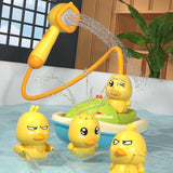 Pato eléctrico con rociador de agua para niños, lindos juguetes de baño para bebés, bañeras de ducha, regalos interactivos para niños y niñas. 