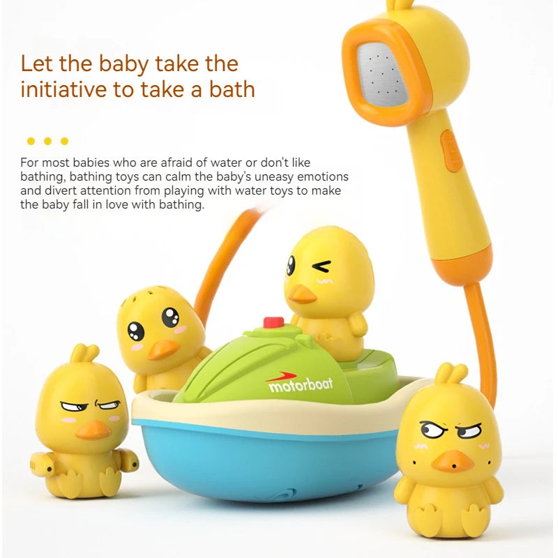 Pato eléctrico con rociador de agua para niños, lindos juguetes de baño para bebés, bañeras de ducha, regalos interactivos para niños y niñas. 