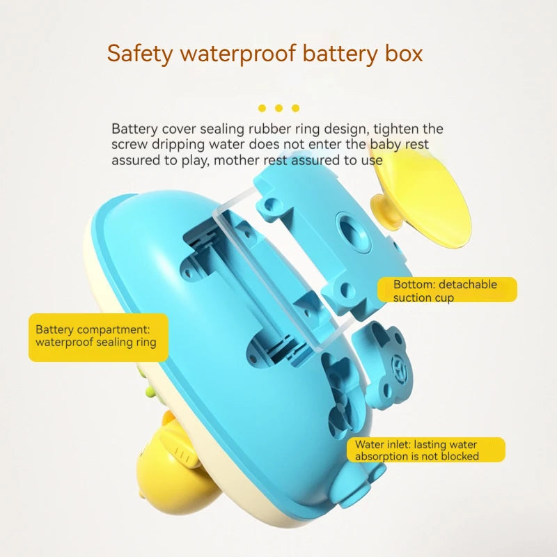 Pato eléctrico con rociador de agua para niños, lindos juguetes de baño para bebés, bañeras de ducha, regalos interactivos para niños y niñas. 