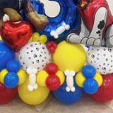 Paw Patrol Latex Balloon Decoration for Boy, Dog Paw Printing, Birthday Party Decorations, Blue Number, 55Pcs 