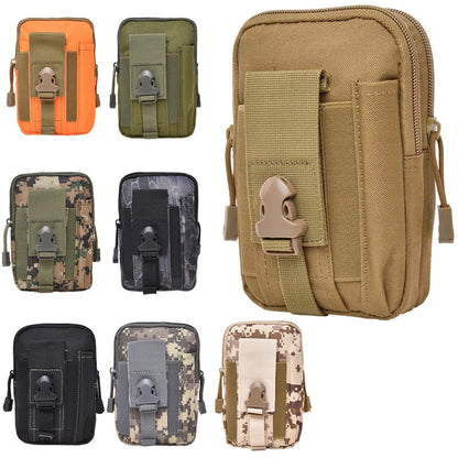 Small Pocket Survival Tool Bag for Men, Molle Pouch, Belt, Waist Pack, Running, Travel, Camping, Hunting, Airsoft 