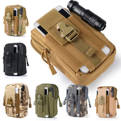 Small Pocket Survival Tool Bag for Men, Molle Pouch, Belt, Waist Pack, Running, Travel, Camping, Hunting, Airsoft 