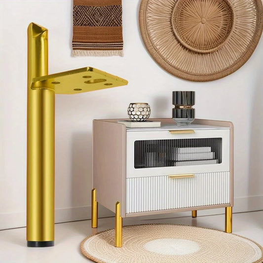 4pcs Metal Furniture Legs Furniture Support Round Feet for Tables Sofas Coffee Tables Bookshelf 