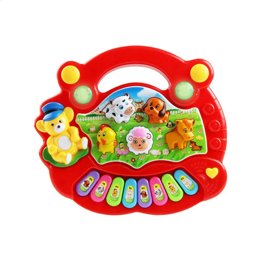 Juguetes musicales de piano para niños, animales de granja, educativos, desarrollo de instrumentos, regalo de cumpleaños, bebé, niños 
