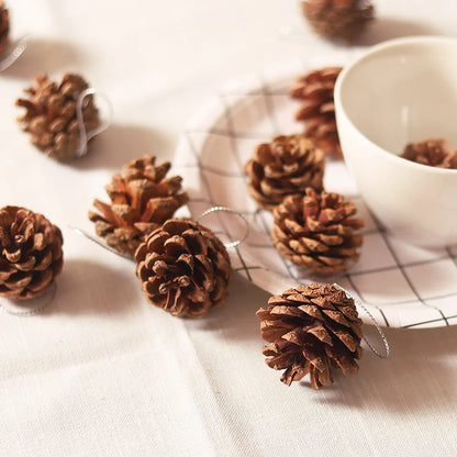 Pine Cones Ideal for Crafts, Wooden Pine Cones, Christmas Tree Decorations, Charming Christmas Decoration, Village N 