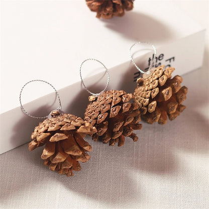 Pine Cones Ideal for Crafts, Wooden Pine Cones, Christmas Tree Decorations, Charming Christmas Decoration, Village N 