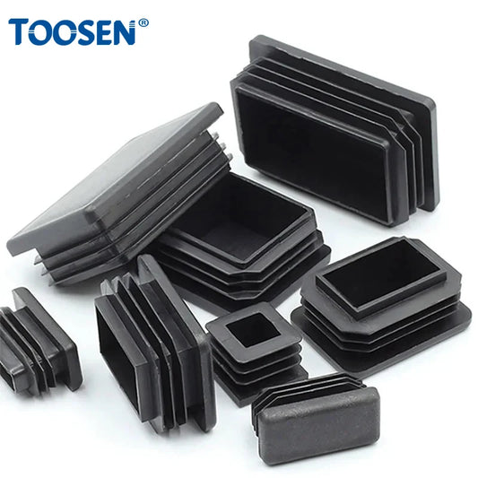 Plastic Rectangle Blanking End Caps Tube Inserts Plug Square Internal Plug 15x15mm 20x30mm Table Chair Furniture Foot Cover 
