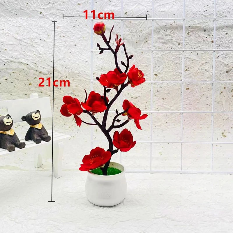 Artificial Plants Bonsai Small Tree, Simulation Pot, Fake Flowers, Potted Table Decorations, Home, Mother's Day, New 
