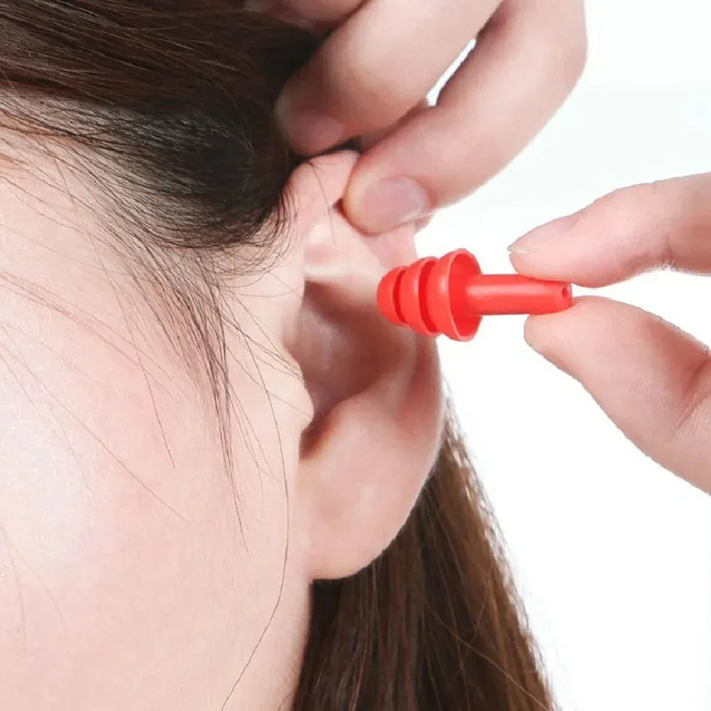 10 tapones de silicona impermeables para los oídos, antirruido, para dormir y roncar. 
