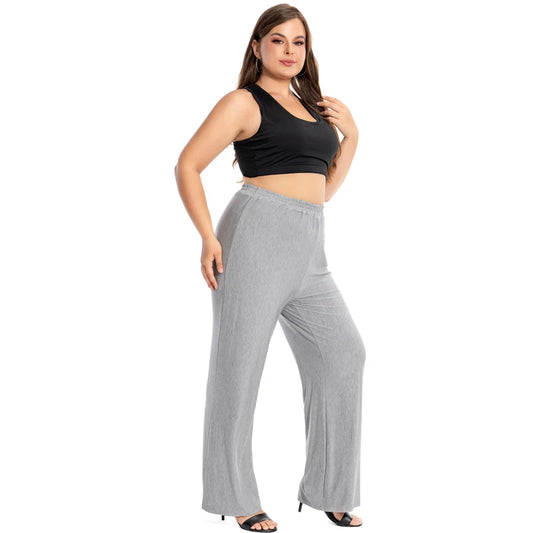 Pantalones de dormir de talla grande para mujer, de algodón modal, cómodos, para estar en casa, holgados, de pierna ancha, a cuadros, tallas 5XL, 4XL, XXXL, negro y rosa. 