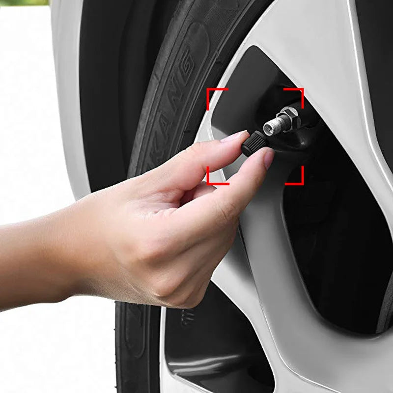 Car Tire Valve Caps, Dome Shape, Plastic, Black, Bike Tire, Rubber, Ring Covers, Dust, Auto, Motorcycle, Cap Decor, 20pcs 