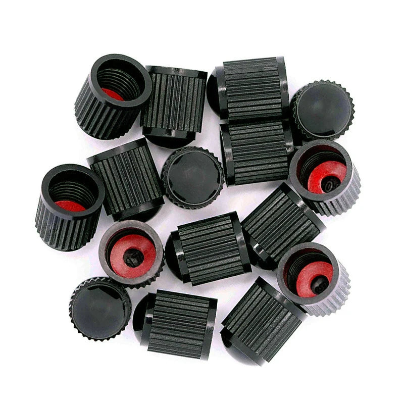 Car Tire Valve Caps, Dome Shape, Plastic, Black, Bike Tire, Rubber, Ring Covers, Dust, Auto, Motorcycle, Cap Decor, 20pcs 