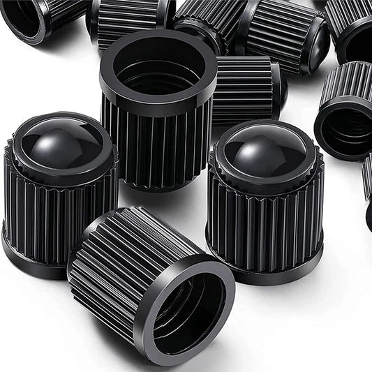 Tapones de válvula para neumáticos de coche, forma de cúpula, plástico, negros, para neumáticos de bicicleta, goma, antipolvo, para decoración de tapas de neumáticos de coche y motocicleta (20 unidades) 