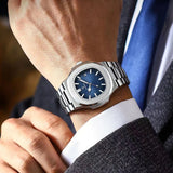 Poedagar-2022 New Luxury Quartz Watch Men Business Waterproof Watches Male Luminous Date Stainless Steel Square Watch 